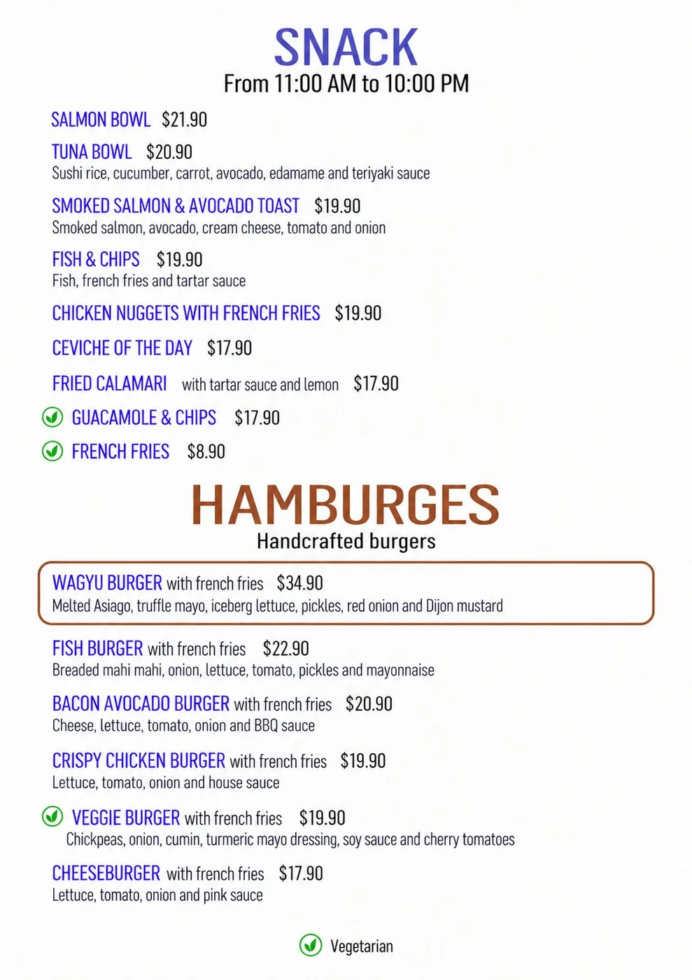 Burger menu before Menu Revolution