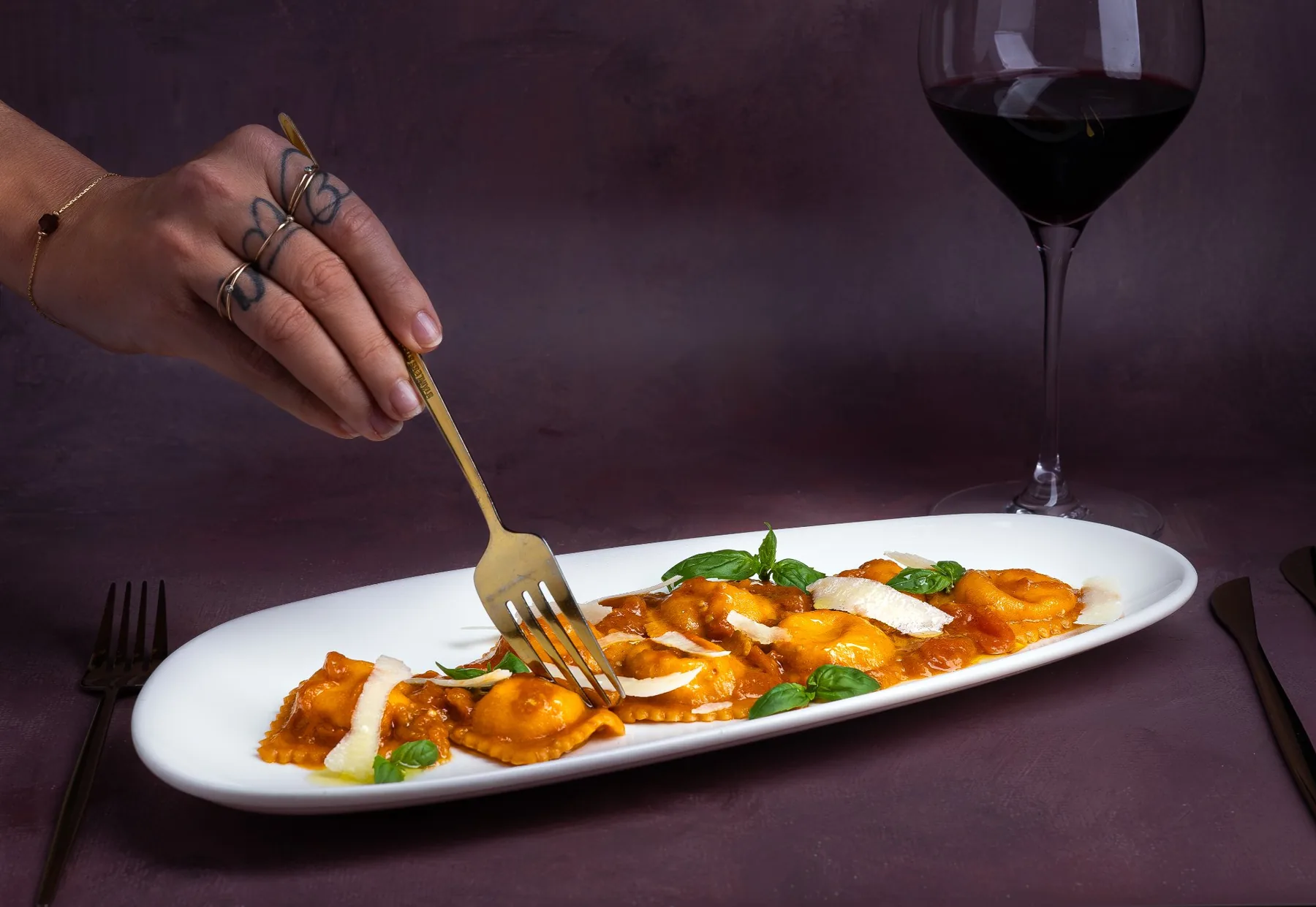 Handmade ravioli: food photography that sells